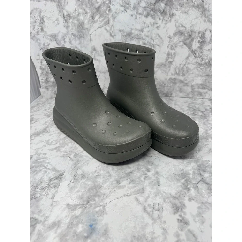 Rare Crocs‎ chunky platform Boot Sample Not For Resale green  M10 W12 Gorpcore